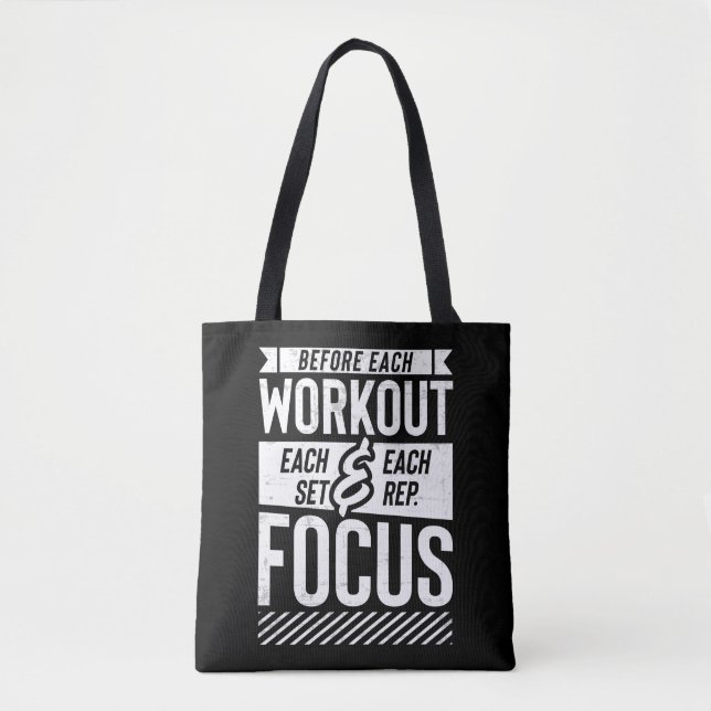 Tote Bag Fitness Gym entraînement Motivational dire (Devant)