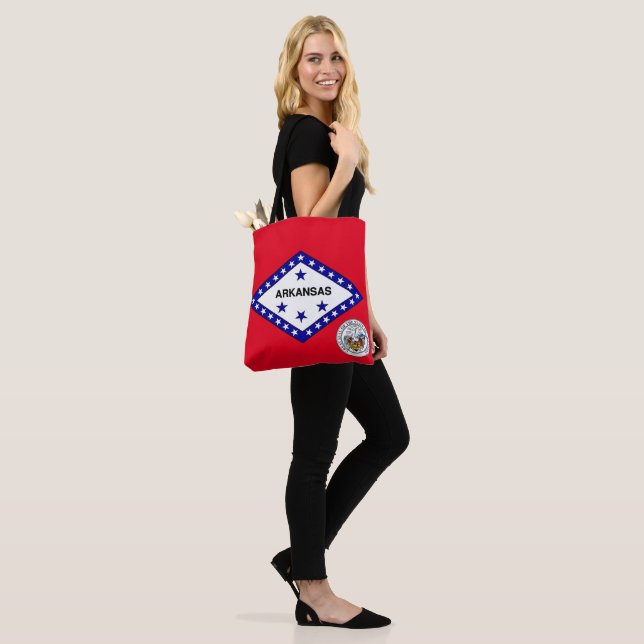 Tote Bag Flag de l'Arkansas (Sur le modèle)