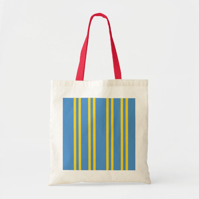 Tote Bag Flag of Aruba Vertical Parallel Lines Bag (Devant)