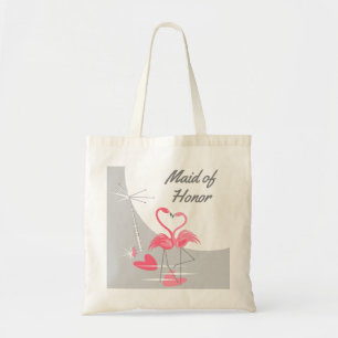 Tote Bag Flamant rose Amour Grande Lune Maid of Honor fourr