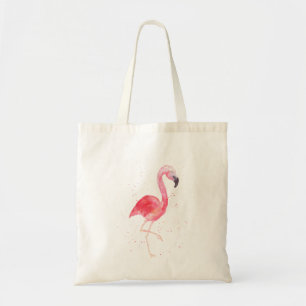 Tote Bag Flamant rose aquarelle
