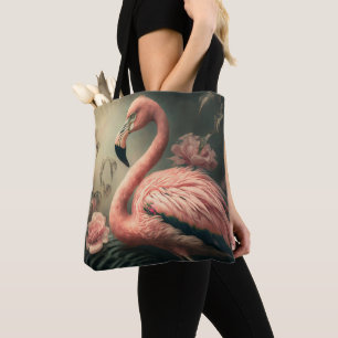 TOTE BAG FLAMANT ROSE ART FOURRE-TOUT PURSE