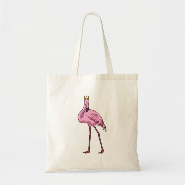 Tote Bag Flamant rose avec Couronne (Devant)