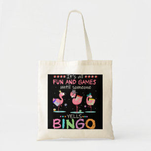 Tote Bag Flamant rose Bingo Funny