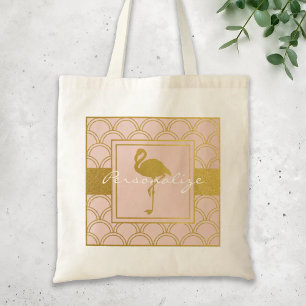 Tote Bag Flamant rose de Parties scintillant moderne rose e