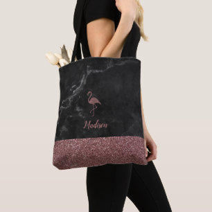 Tote Bag Flamant rose de Parties scintillant rose Gold Faux