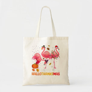 Tote Bag Flamant rose Drôle HalloThanksMas