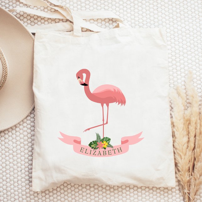 Tote Bag Flamant Rose Mignon Personnalisé  (Créateur téléchargé)
