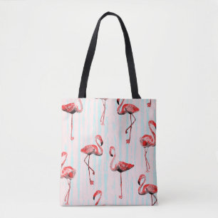 Tote Bag Flamant rose motif transparent