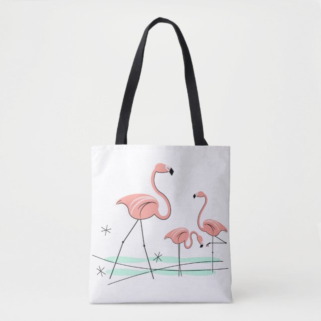 Tote Bag Flamant rose Ocean Trio 2 sur fourre-tout (Devant)