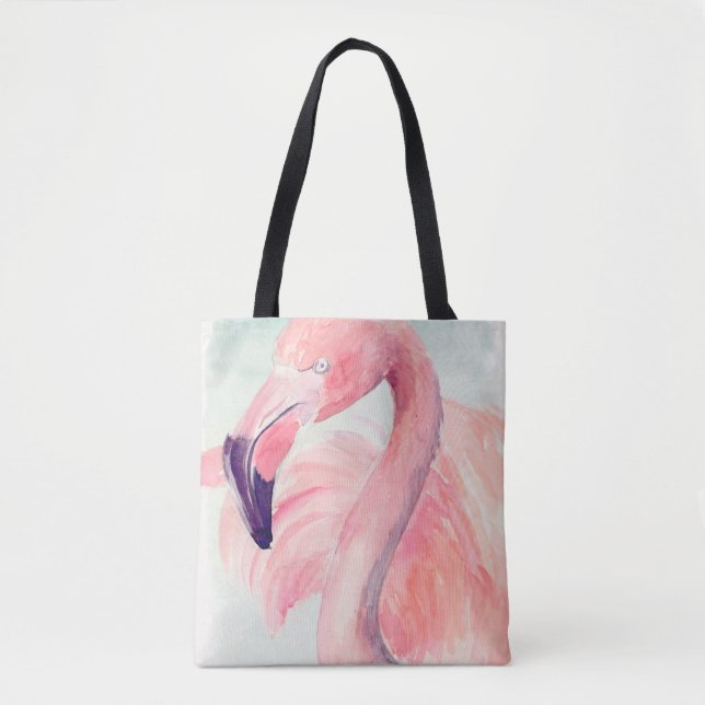Tote Bag Flamant rose Pastel (Devant)