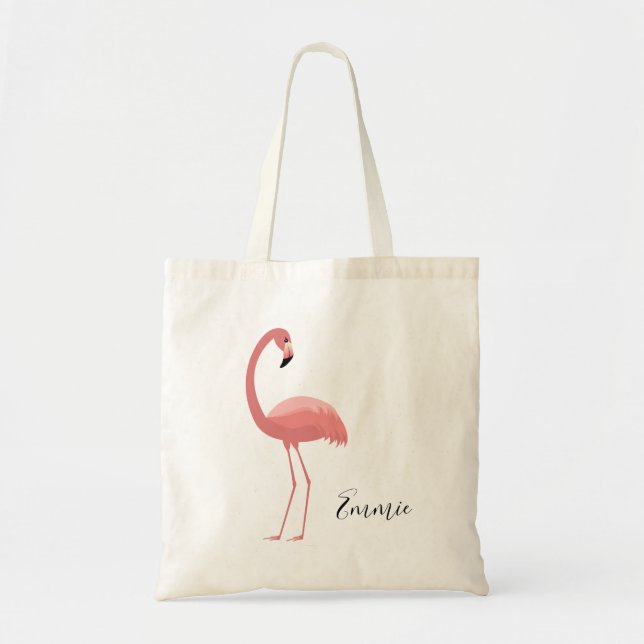 Tote Bag Flamant Rose Personnalisé (Devant)