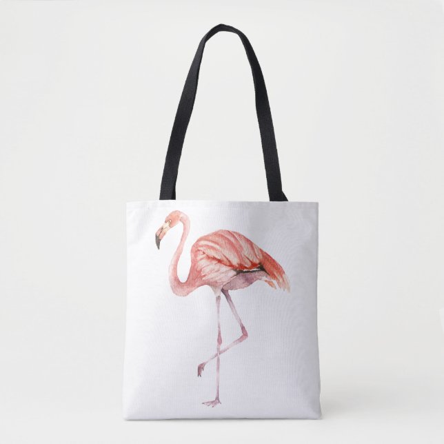 Tote Bag Flamant rose rose (Devant)