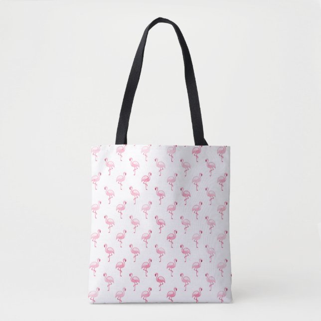 Tote Bag Flamant rose rose Tropical Motif d'été (Devant)