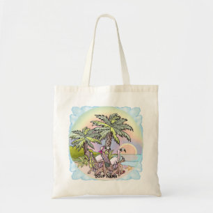 Tote Bag Flamant rose Sunset Beach