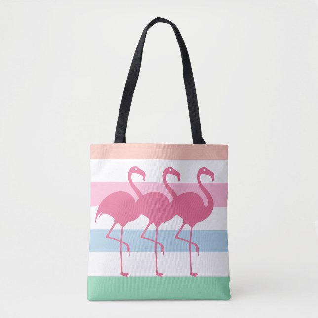 Tote Bag Flamant rose Tropical élégant (Devant)