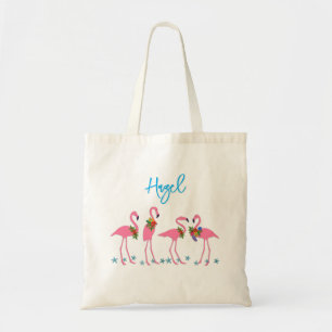 Tote Bag Flamants roses Nom Modèle Bridesmaid Cadeau