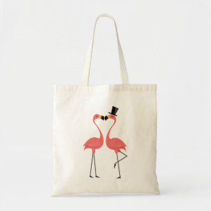 Tote Bag Flamants roses rose tropicale - Mariage, Fête de l