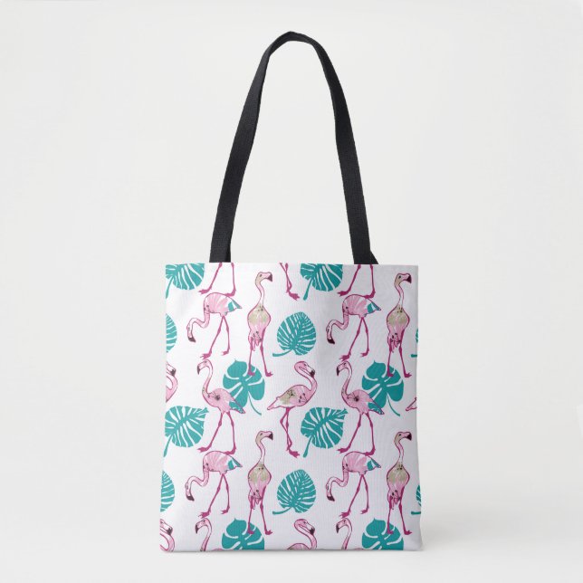 Tote Bag Flamants roses roses (Devant)