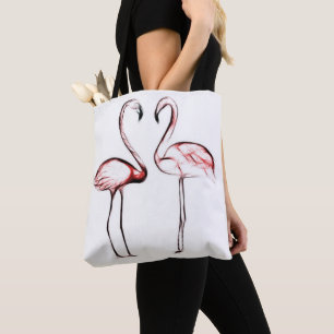 Tote Bag Flamants roses roses Pêche Flamant rose Tropical