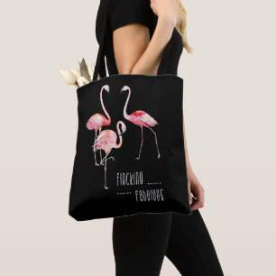 Tote Bag Flamants roses s'assemblant le cadeau drôle