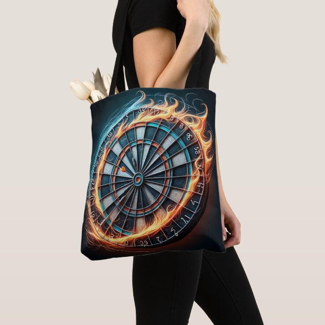 Tote Bag Flaming Dart Arena Inspirez la passion des fléchet (De près)