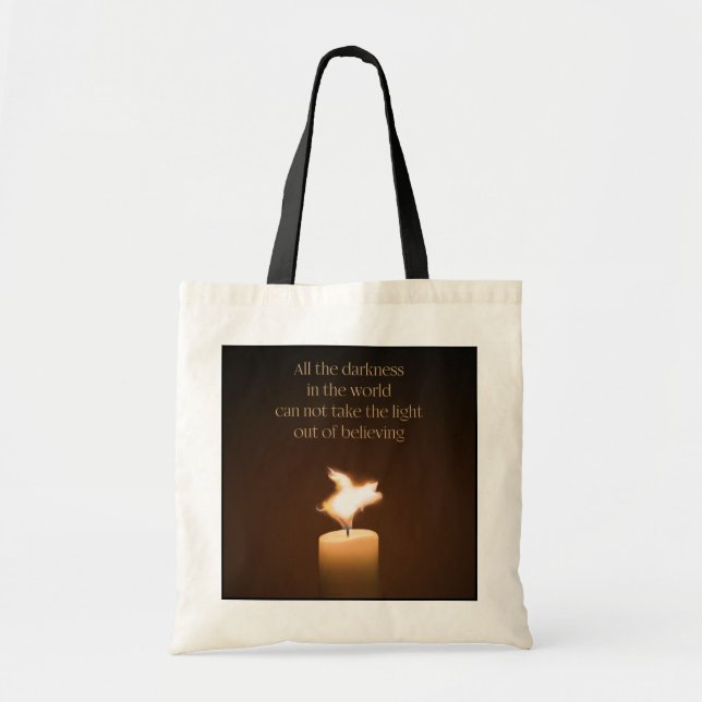 Tote Bag flamme de bougie de cochon volant (Devant)