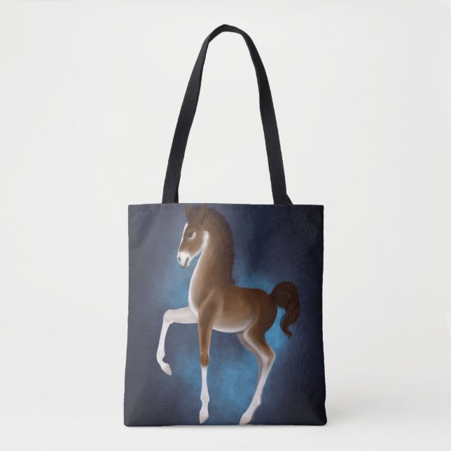 Tote Bag Flâne de luciole : Luminescent Wanderer en bleu (Devant)