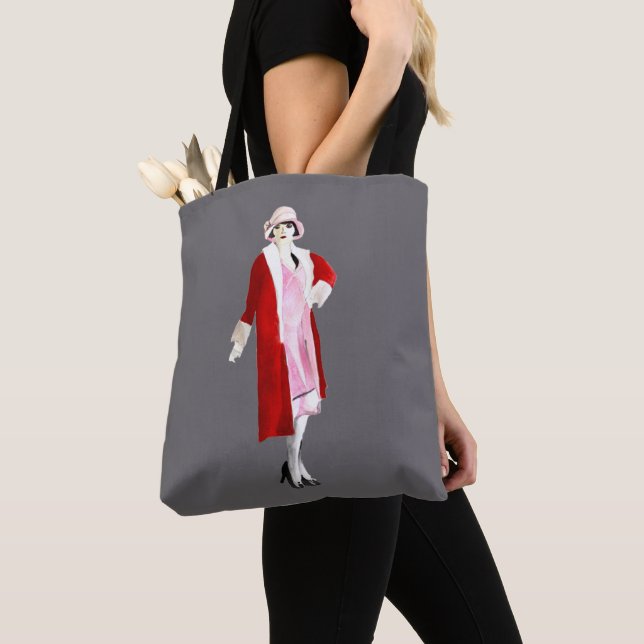 Tote Bag Flapper vintage fashion lady roaring twenties (De près)