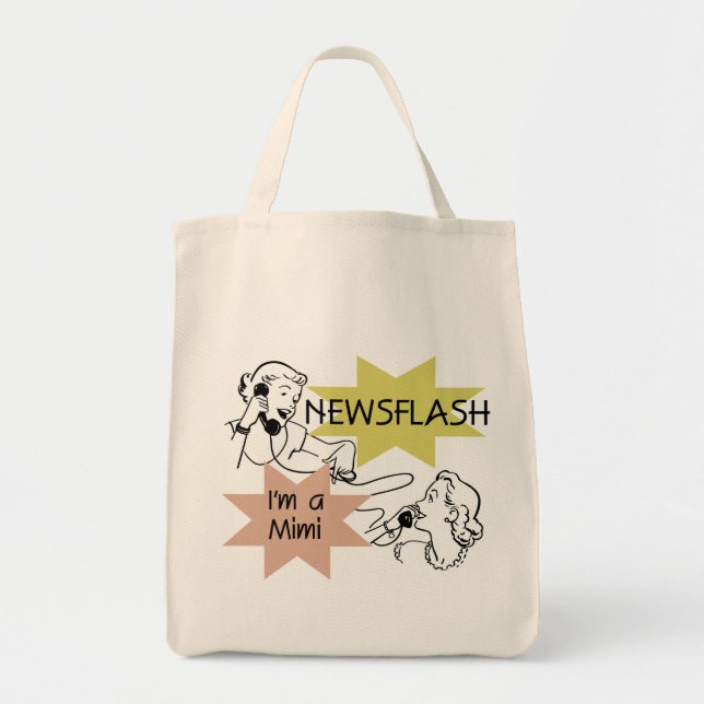 Tote Bag Flash d'information je suis les T-shirts un Mimi (Devant)