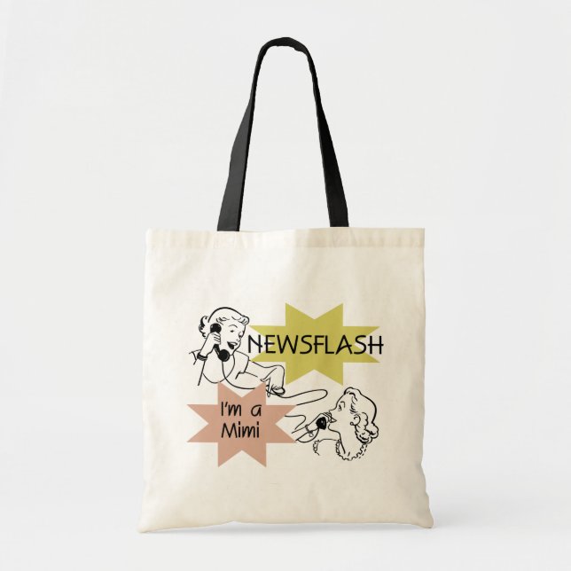 Tote Bag Flash d'information je suis les T-shirts un Mimi e (Devant)