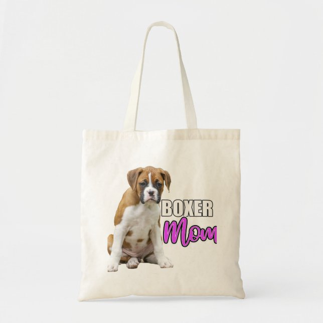 Tote Bag Flashey Fawn Boxer Puppy - Boxer Mom (Devant)