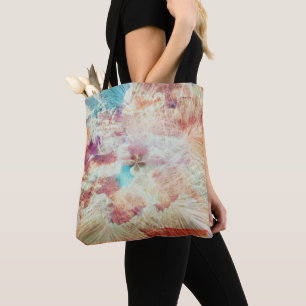 Tote Bag Flèche de neige en plumes Ciel Nuages Galaxy Viole
