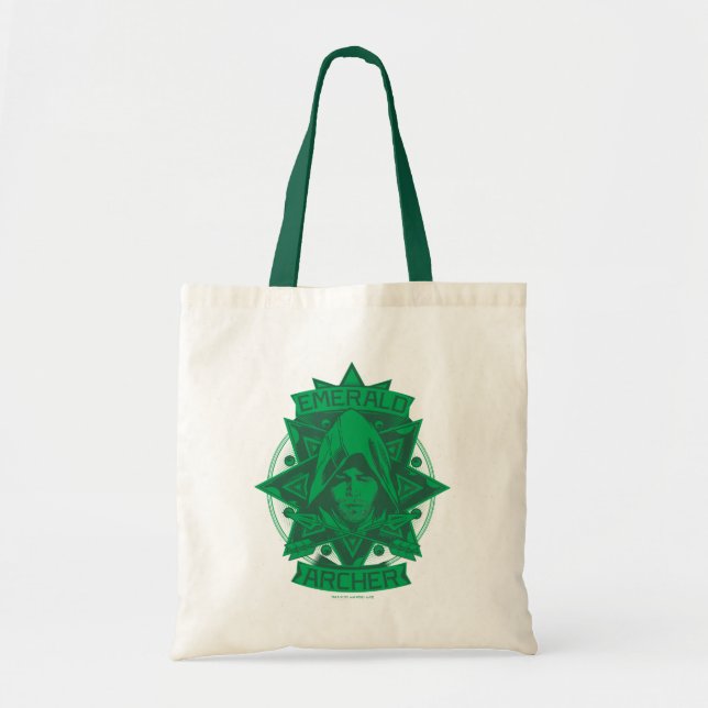 Tote Bag Flèche | Emerald Archer Graphic (Devant)