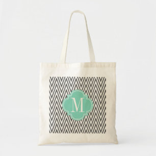 Tote Bag Flèches Girly de charbon de bois et d'Aqua faites