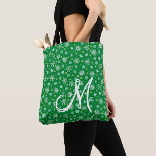 Tote Bag Fléchettes de neige sous diverses formes Monogramm