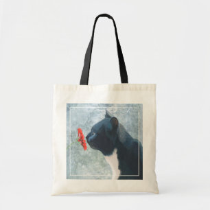 Tote Bag Fleur à souder de chats noirs