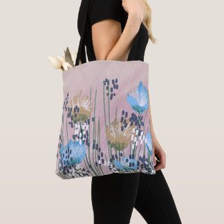 Tote Bag Fleur Abstrait Moderne Tendance