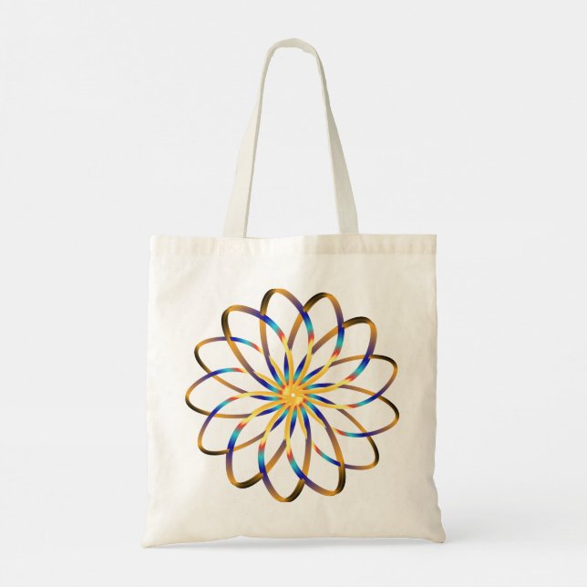 Tote Bag Fleur abstraite de blu (Dos)