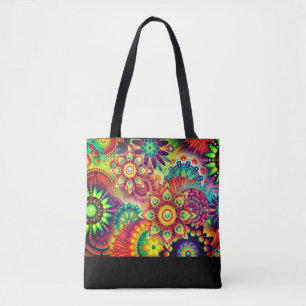 Tote Bag Fleur abstraite fourre-tout de Boho