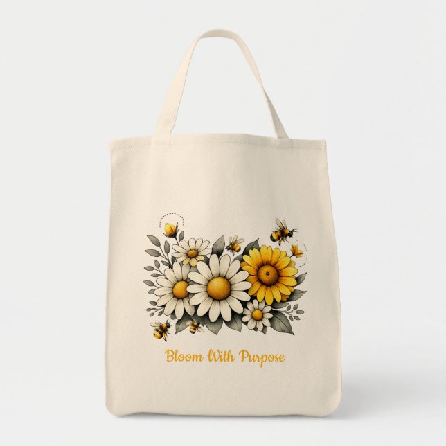 Tote Bag Fleur avec but (Devant)