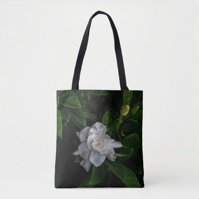 Tote Bag Fleur blanche délicate (Devant)