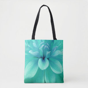 Tote Bag Fleur bleu sarcelle