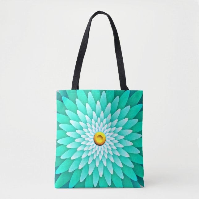 Tote Bag Fleur bleue Mandala-68566 (Devant)
