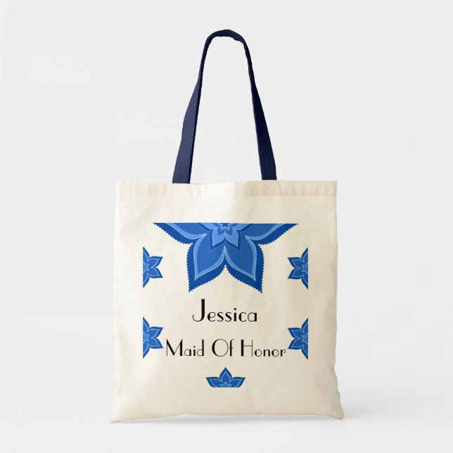 Tote Bag Fleur bleue Mariage d'honneur (Devant)