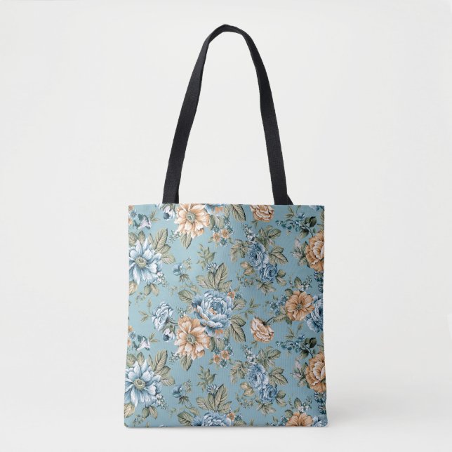 Tote Bag Fleur botanique d'aquarelle sans couleur (Devant)