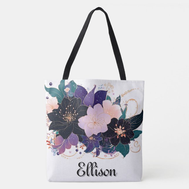 Tote Bag Fleur céleste (Devant)