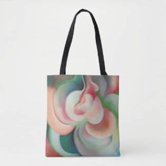 Tote Bag Fleur colorée peinture abstraite Georgia O'Keeffe