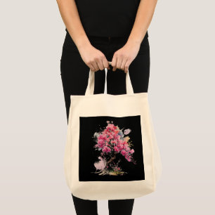 Tote Bag Fleur complète Sakura Cherry Blossom Arbre Aquarel