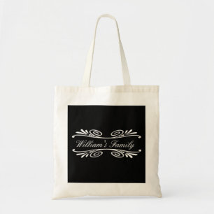 Tote Bag Fleur courbée Damas Vintage Personnalisé